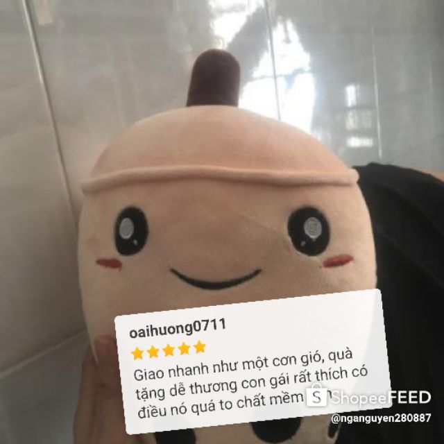 MUA 1 TẶNG 1]Gấu bông🤗freeship🤗Gối ôm Ly trà sữa vải cao cấp