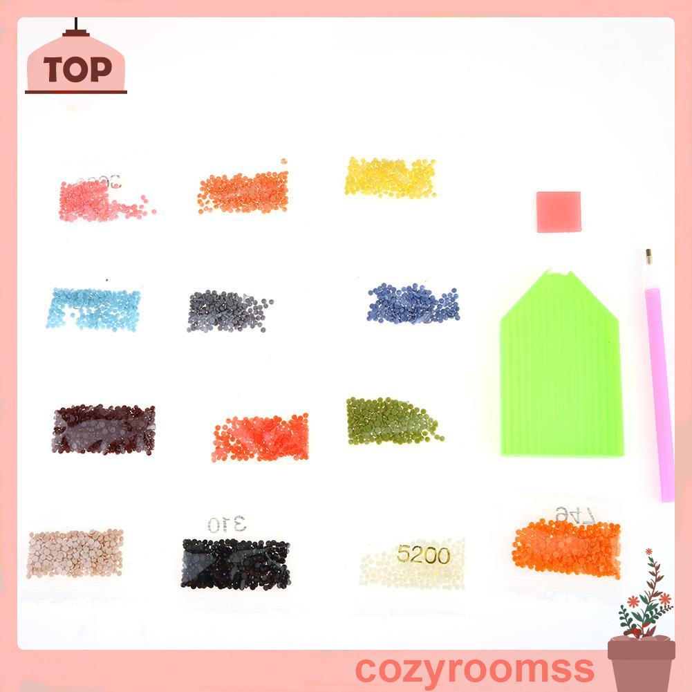 Bộ tranh đính đá hình động vật hoạt hình dễ thương cho bé DIY