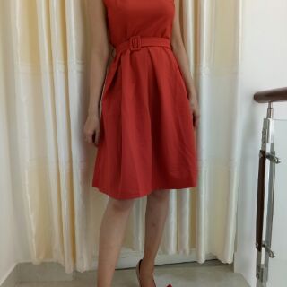Đầm xoè đầm công sở thắt eo thanh lịch