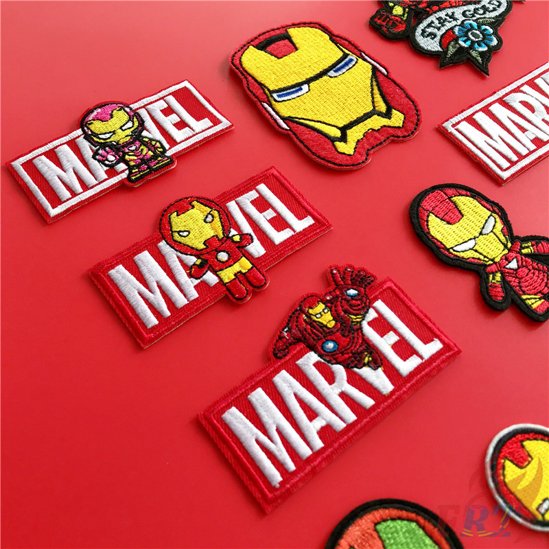 Miếng ủi thêu trang trí đồ thời trang hình siêu anh hùng Marvel