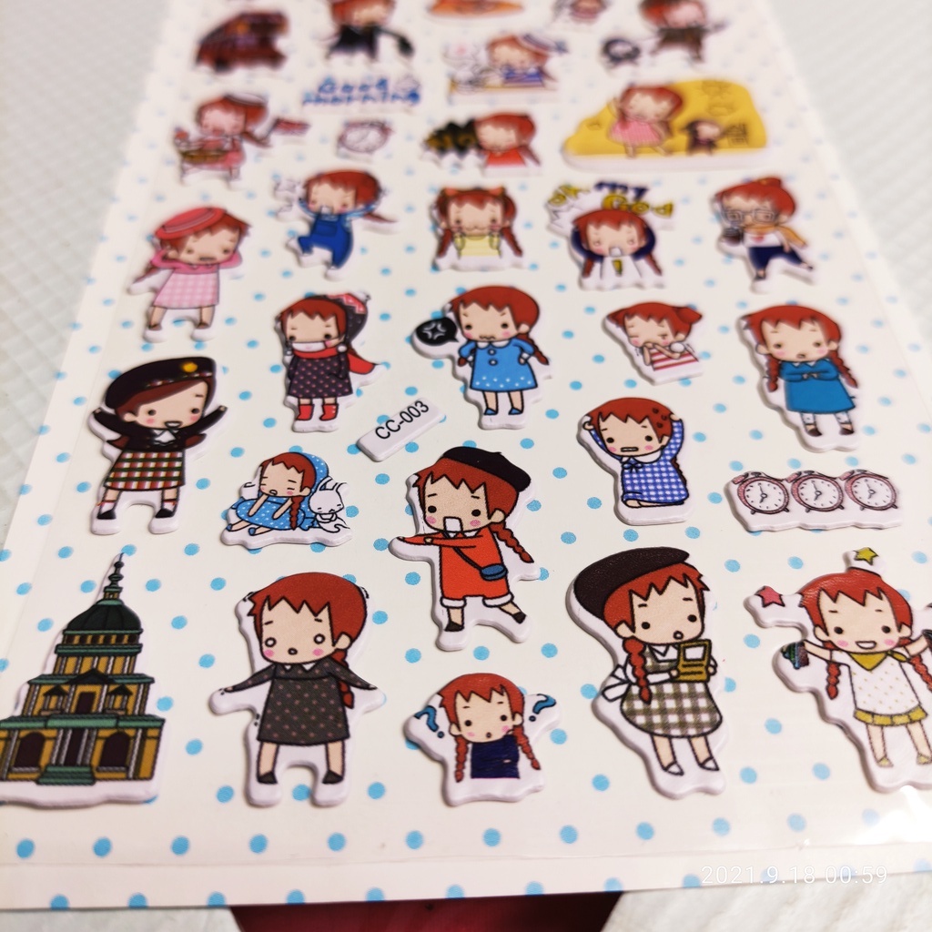 Sticker cute hình bé gái [S36] Với hình ngộ nghĩnh - LUCKY SHOES VN