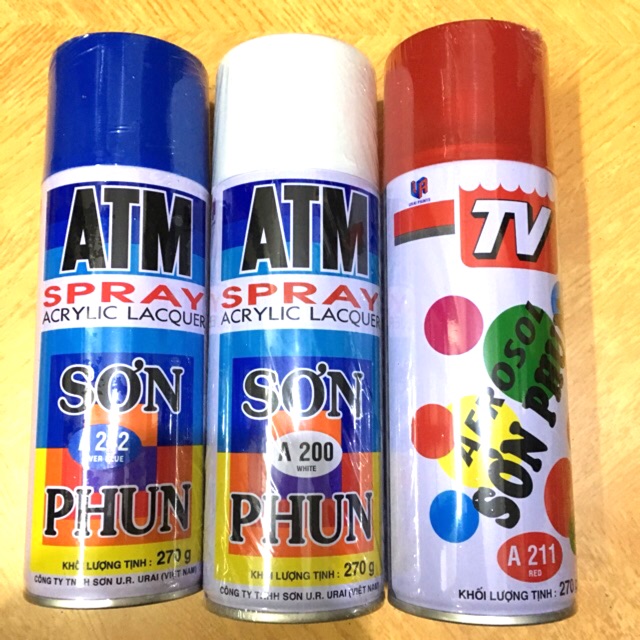 Sơn phun (sơn xịt) ATM, TV - đủ màu - sỉ, buôn giá tốt