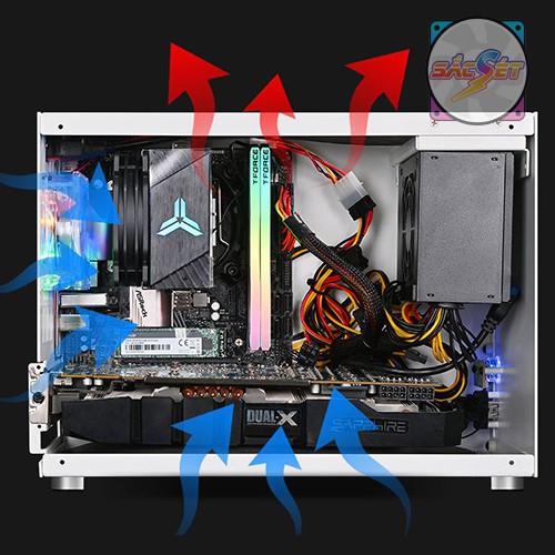 Vỏ case máy tính mini ITX Buffoon 1 mặt kính