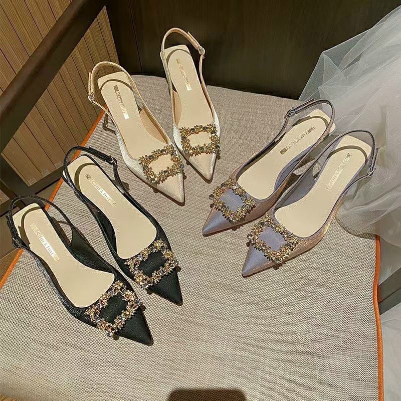 Giầy cao gót nơ đá 3cm siêu hót kèm video và ảnh thật