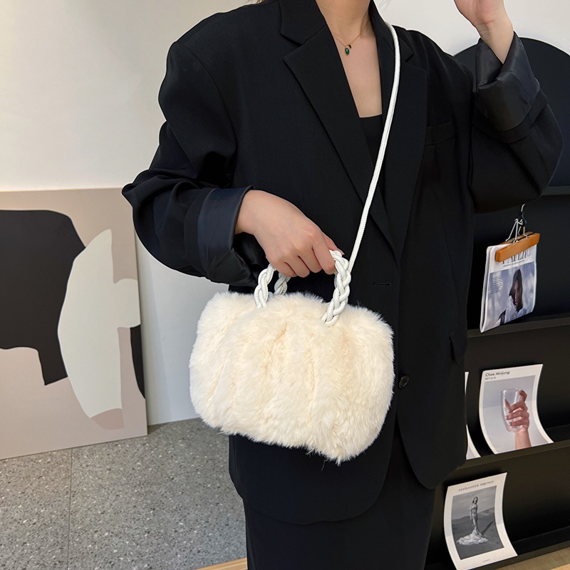 Mới Túi Xách Phối Lông Thời Trang Sang Trọng Cho Nữ