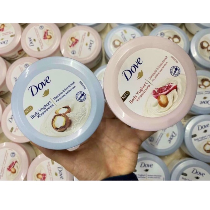 Tẩy da chết &amp; dưỡng thể Dove Đức &amp; Mỹ macca, lựu, lavender, tẩy da chết body - Shop Viloet