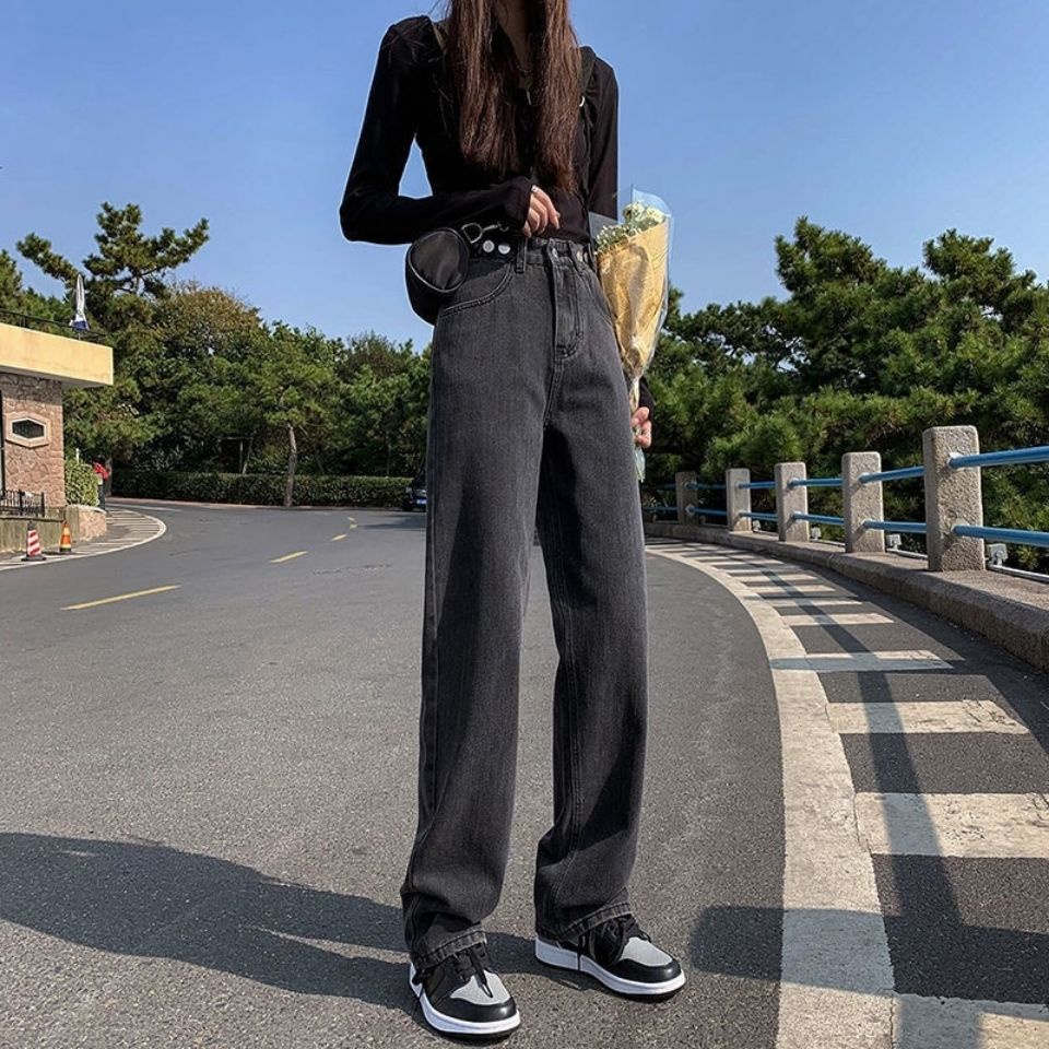 Quần Jean Nữ Lưng Cao Ống Đứng Dễ Phối Đồ Hợp Thời Trang