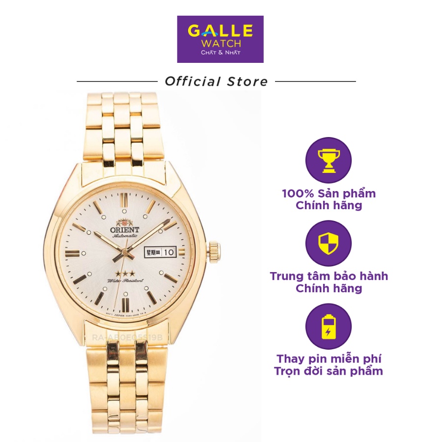 Đồng hồ cơ nam Orient watch RA-AB0E05S19B kính cứng chống va đập,chống nước dây thép đeo tay không gỉ cao cấp chính hãng