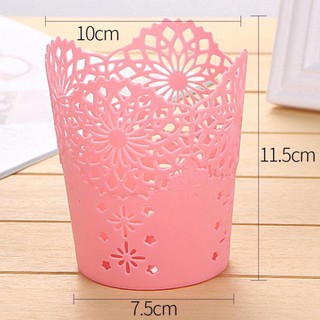 [ Giá Quá Sốc ] SỌT XÒE VÂN HOA đựng bút nhiều màu thiết kế phối lỗ hình hoa dễ thương