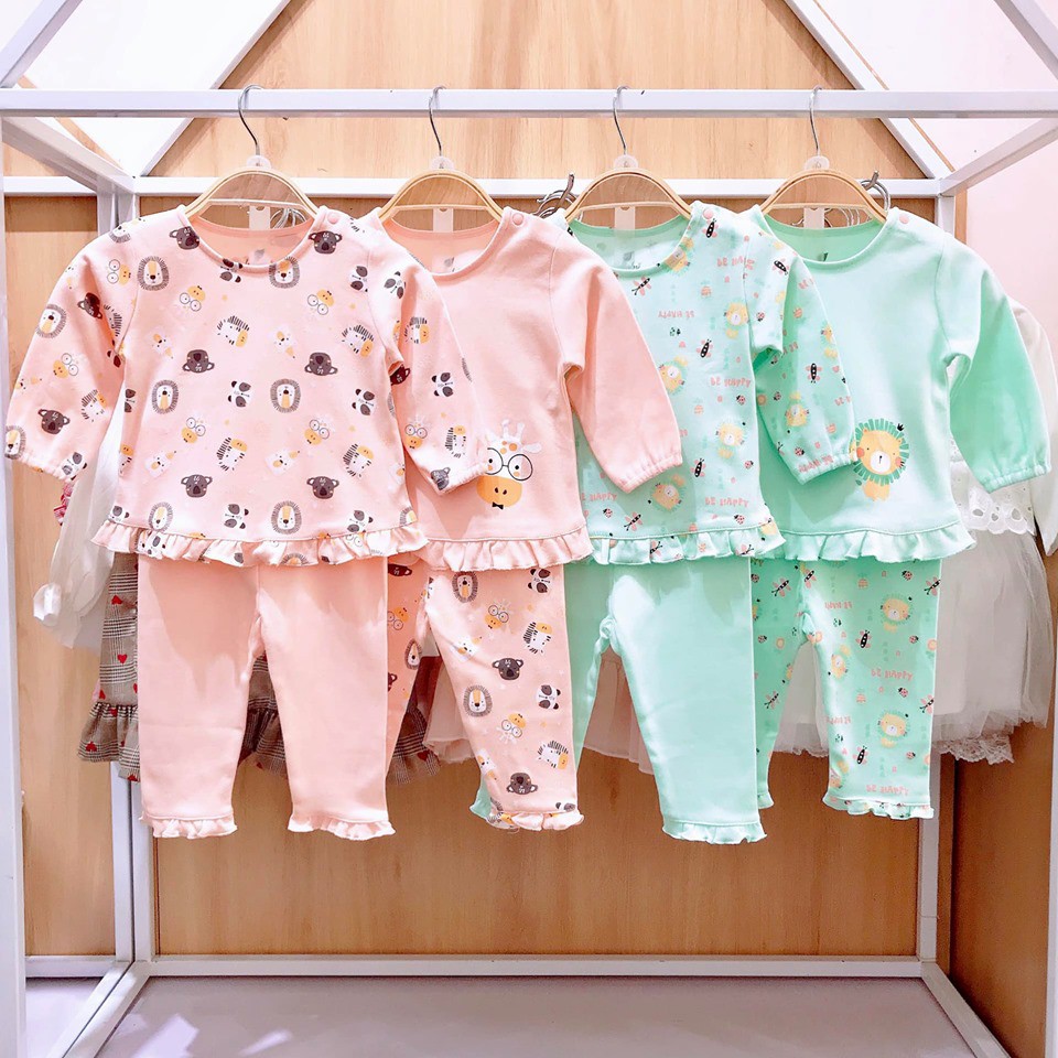 Set 2 Bộ Dài Tay Bé Gái LULLABY Thu Đông 2019