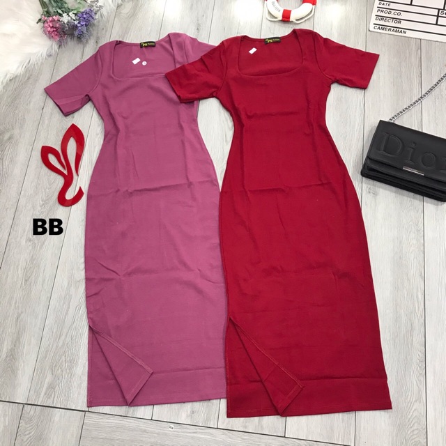 Đầm thun ôm cổ U | BigBuy360 - bigbuy360.vn