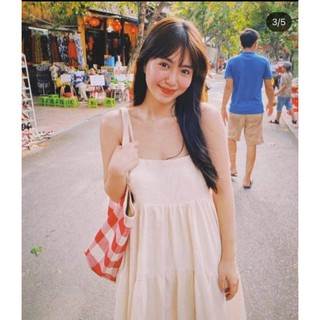 🌸 Đầm hai dây baby doll chất đũi
