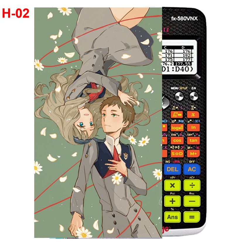 Decal Máy tính CASIO fx570, fx580 ....anime Darling in the FranXX - Chiến Trận Người Máy - DarliFra - DariFura
