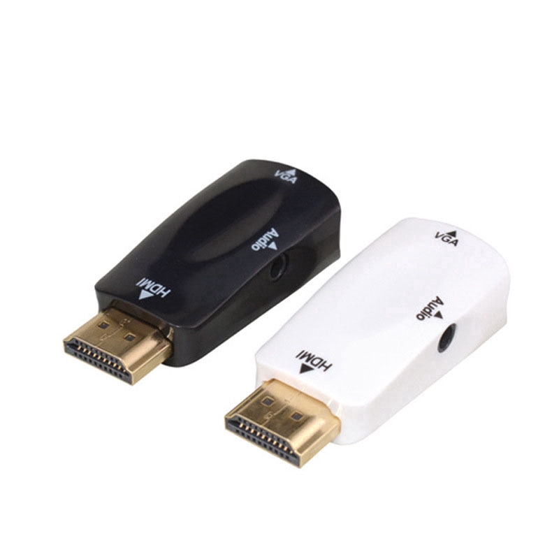 HDMI to VGA Adapter Audio Cable Converter Male to Female HD 1080P For PC Laptop TV Box Projector
