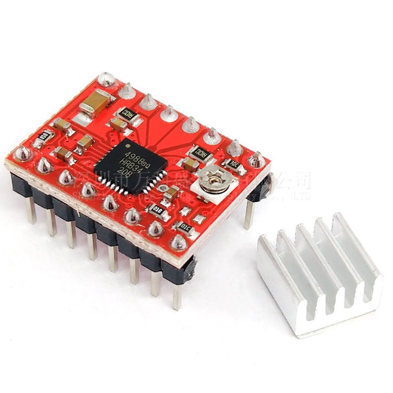 LILY* A4988 Stepper Motor Driver With Heatsink 3D Printer Parts Step Stick Carrier Reprap Stepper Driver