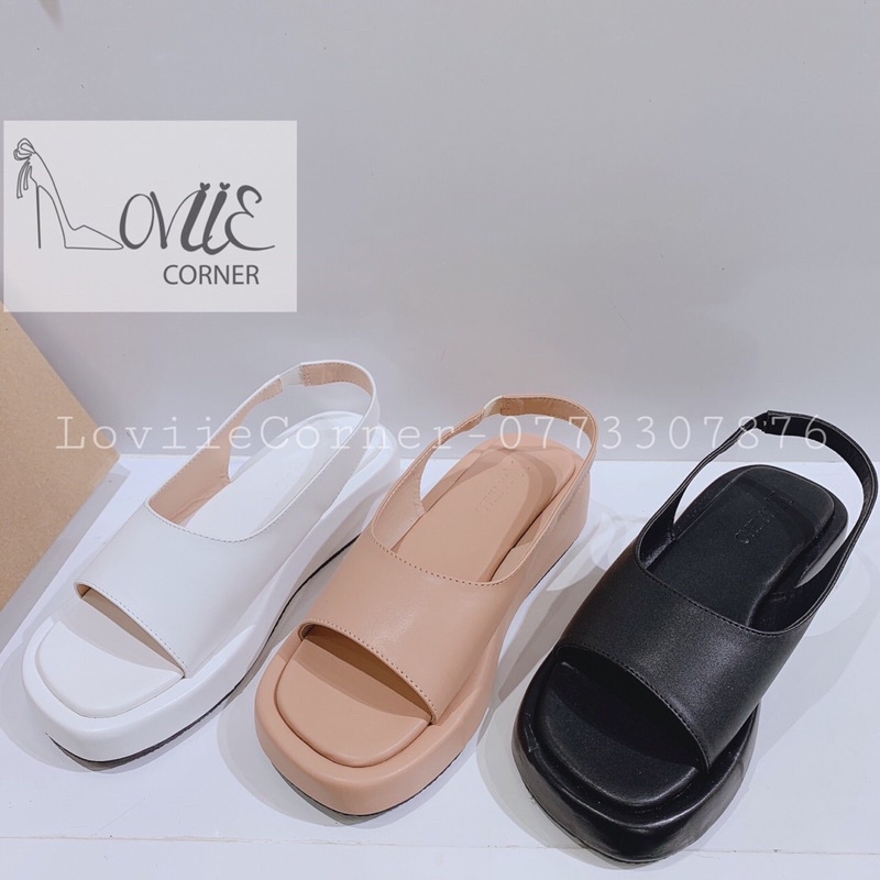 GIÀY ĐẾ XUỒNG NỮ LOVIIECORNER - SANDAL ĐẾ BẰNG ULZZANG 5 PHÂN - GIÀY XUỒNG NỮ ĐẾ BÁNH MÌ 5CM S210709