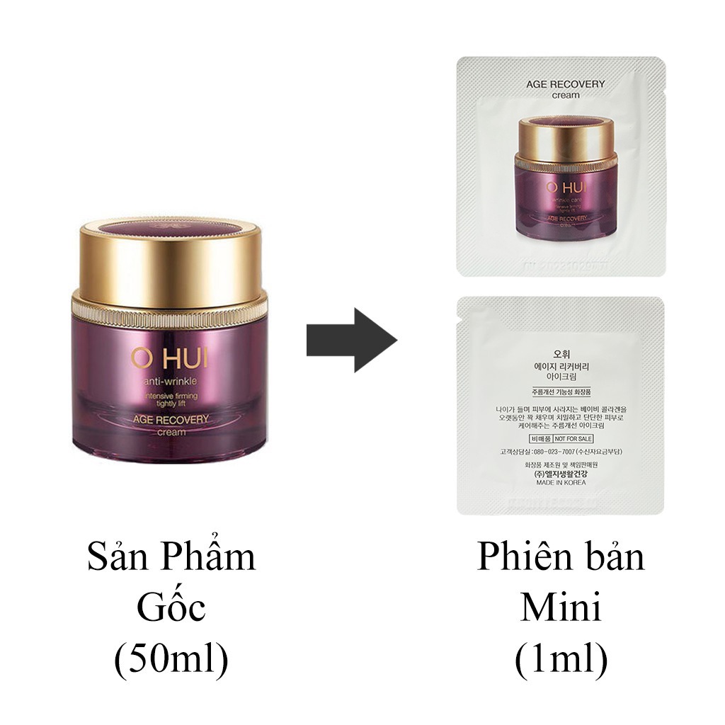 Kem Dưỡng Chống Lão Hóa Ohui Age Recovery Cream Bổ Sung Collagen Mờ Nếp Nhăn Cho Làn Da Săn Chắc 1ml