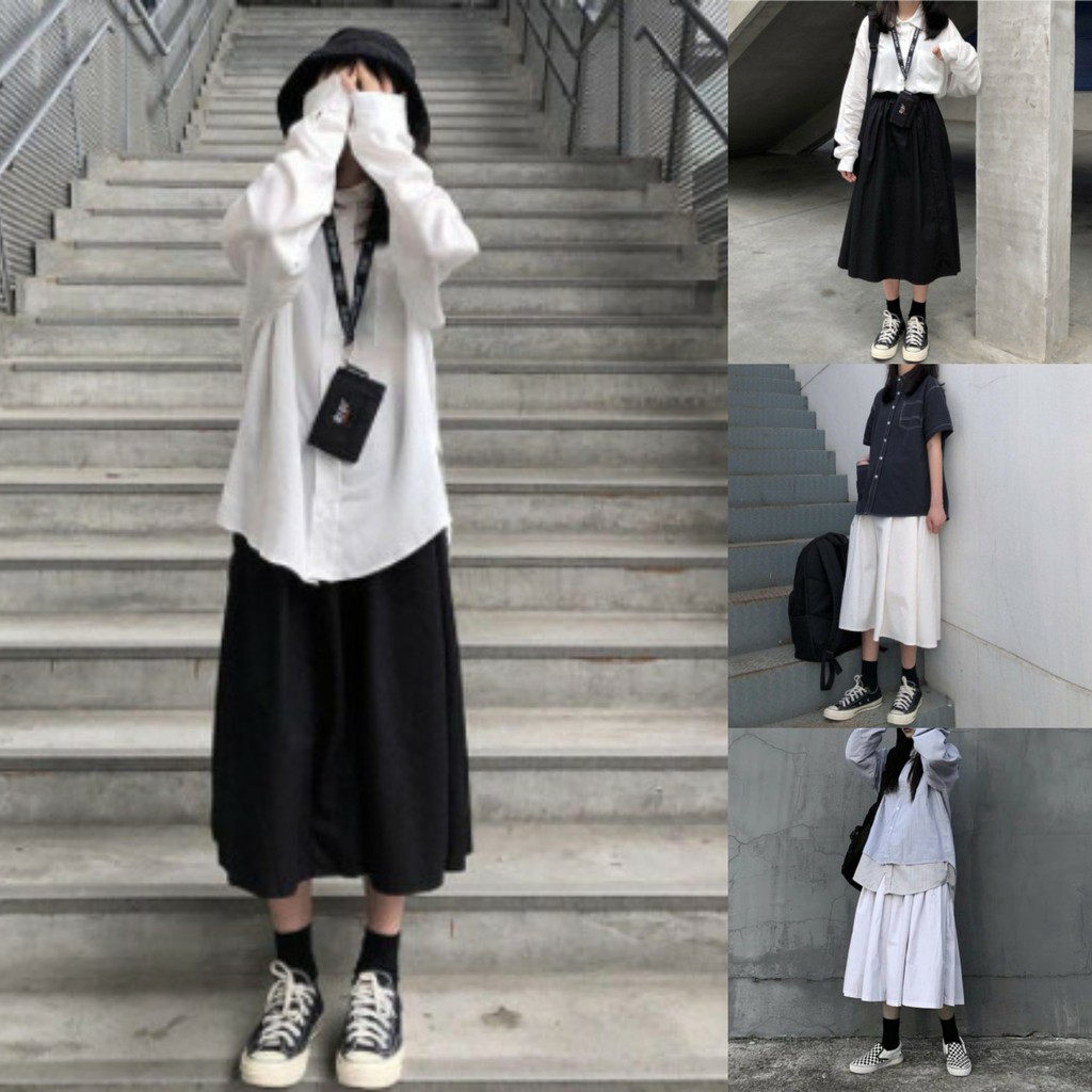 Chân váy kaki form dài hình thật [ sp bán chạy nhất năm 2020 ]