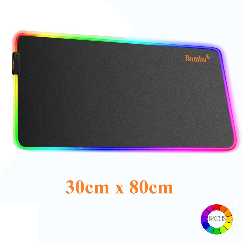 Lót chuột siêu đẹp có led Bamba (30x80cm) - Mouse Pad Led Bamba