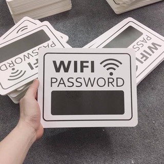 Bảng gỗ nhựa pass wifi/mật khẩu wifi 15x20cm