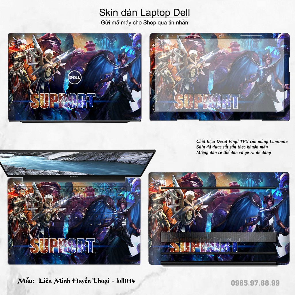 Skin dán Laptop Dell in hình Liên Minh Huyền Thoại (inbox mã máy cho Shop)