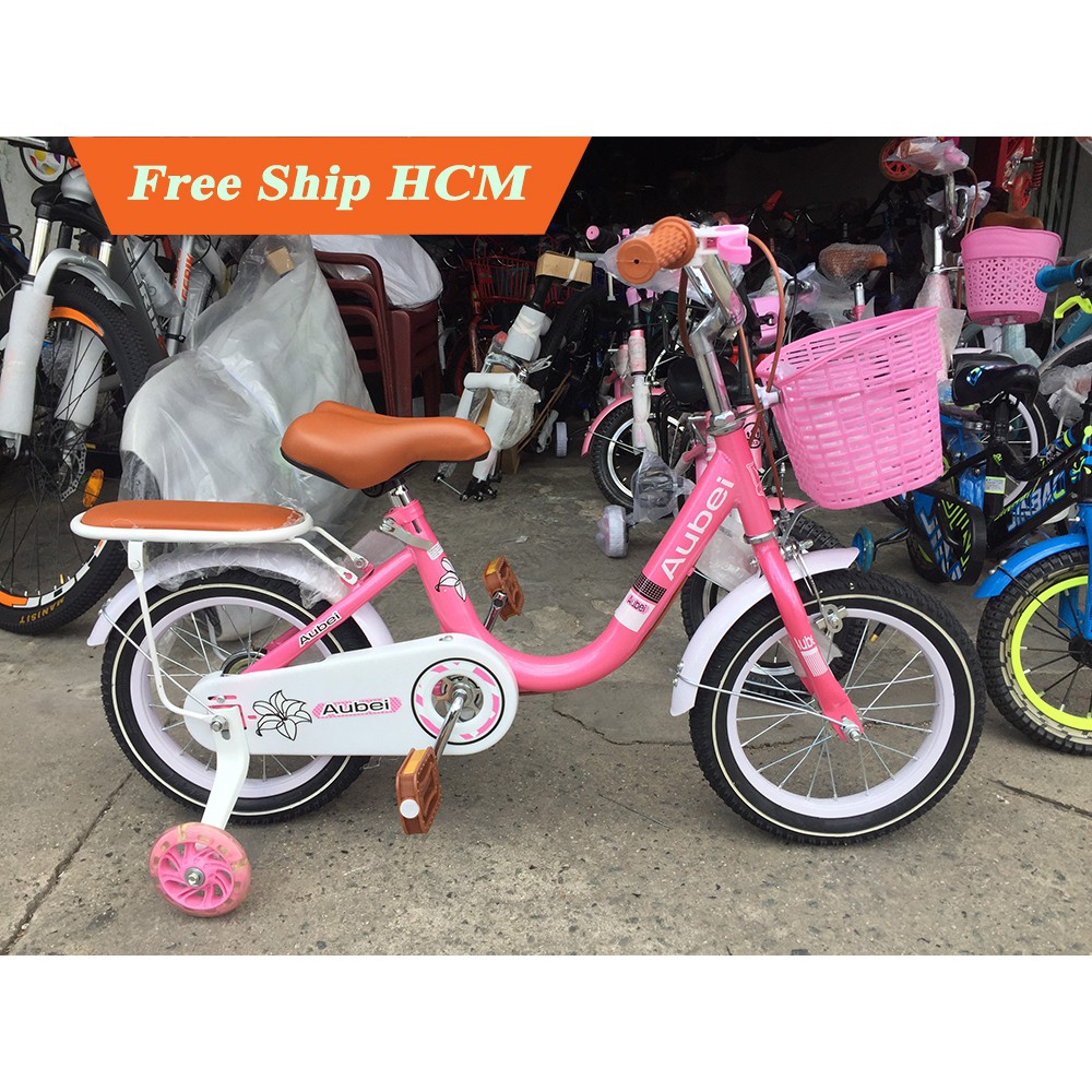 Xe đạp trẻ em cho bé gái cỡ 12inch và 14inch [ MIỄN SHIP TPHCM]