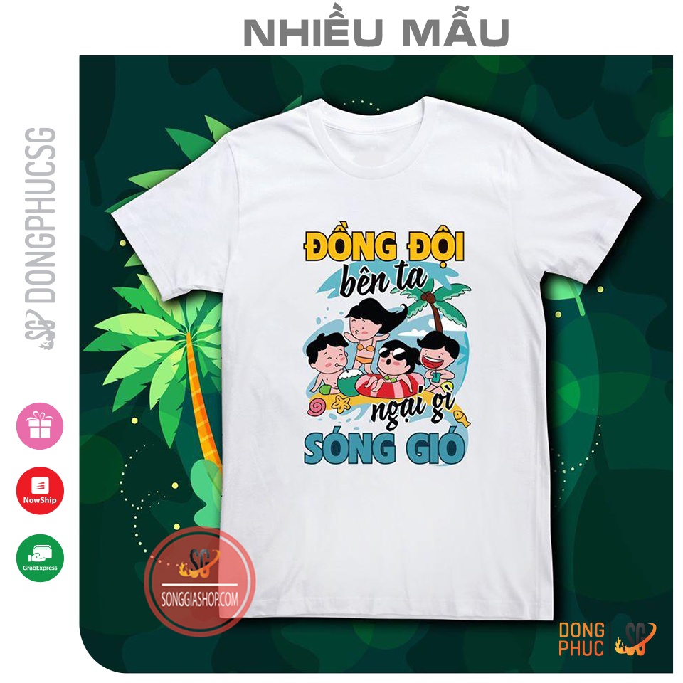 Áo thun nhóm nam nữ hội lớp đồng phục teambuilding phông unisex thun cotton 4 chiều dày dặn | DONGPHUCSG