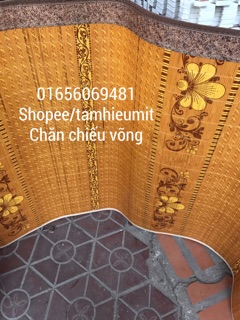 Chiếu trúc tăm in hoa đẹp