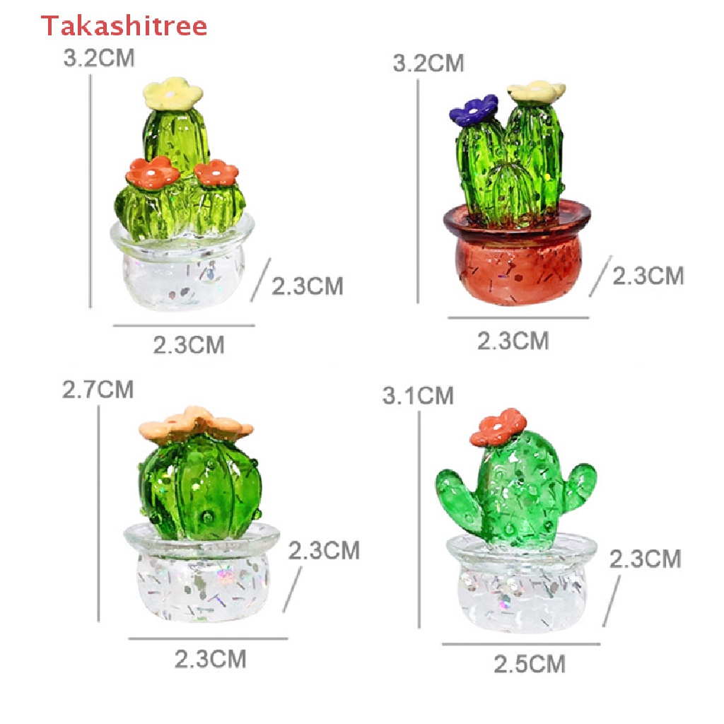 Mô Hình Chậu Cây Xương Rồng Mini Dễ Thương Dùng Trang Trí Bàn / Xe Hơi