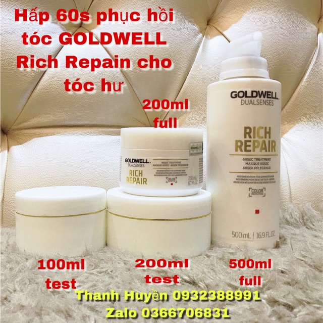[CHÍNH HÃNG GIÁ TỐT] Ủ tóc 60 giây siêu mượt GOLDWELL | BigBuy360 - bigbuy360.vn