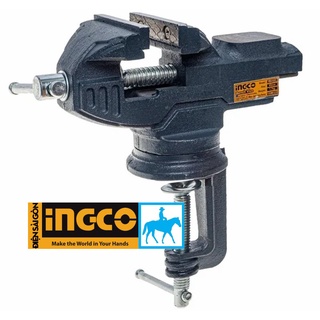 Ê tô kẹp mâm xoay kẹp bàn 60mm bench vice ingco hbv082
