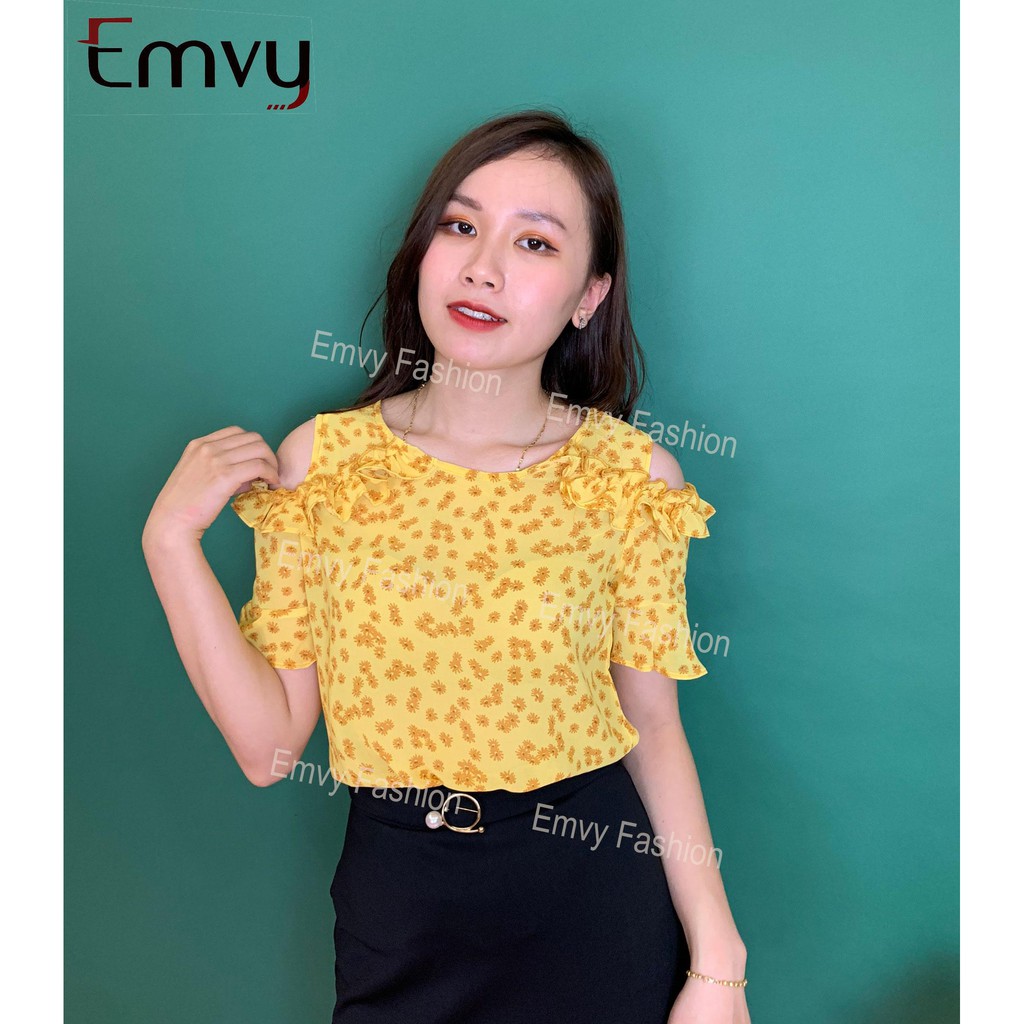 Áo sơ mi nữ công sở vải voan hoa cúc Emvy - A11 | BigBuy360 - bigbuy360.vn