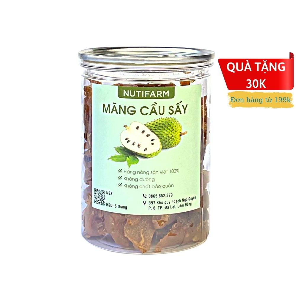 Mứt mãng cầu sấy dẻo NutiFarm 300gr không đường, trái cây sấy đặc sản đà lạt