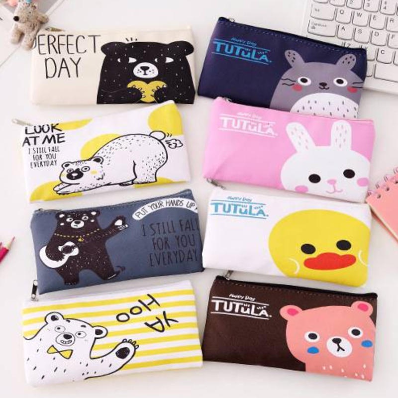 ⭐ iLado ⭐  Hộp bút chì thiết kế chia nilong chủ đề nhân vật túi zip nhỏ hộp vải đựng đồ Hộp đựng hộp bút hologram bút cute theme bọc zip tiểu an văn phòng phẩm Đa Dụng túi đựng đồ dùng cá nhân hình