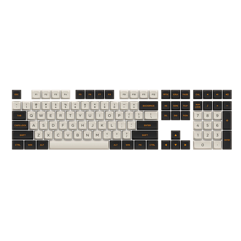 Bộ keycap phím cơ AKKO Keycap set – Carbon Retro (PBT Double-Shot/ ASA Low profile/ 155 nút)