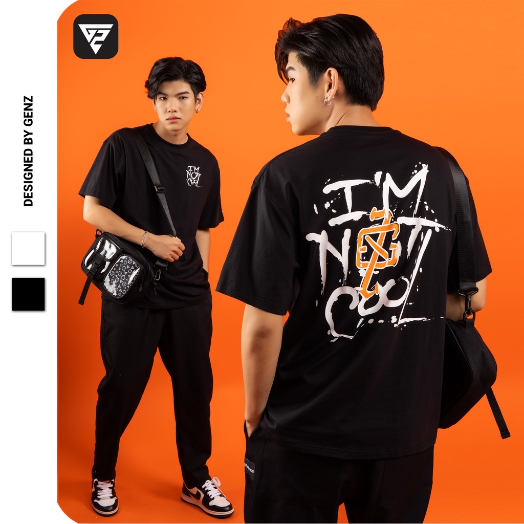 Áo thun tay lỡ GENZ phông Unisex nam nữ chất liệu Premium Cotton form rộng Im Not Cool | BigBuy360 - bigbuy360.vn