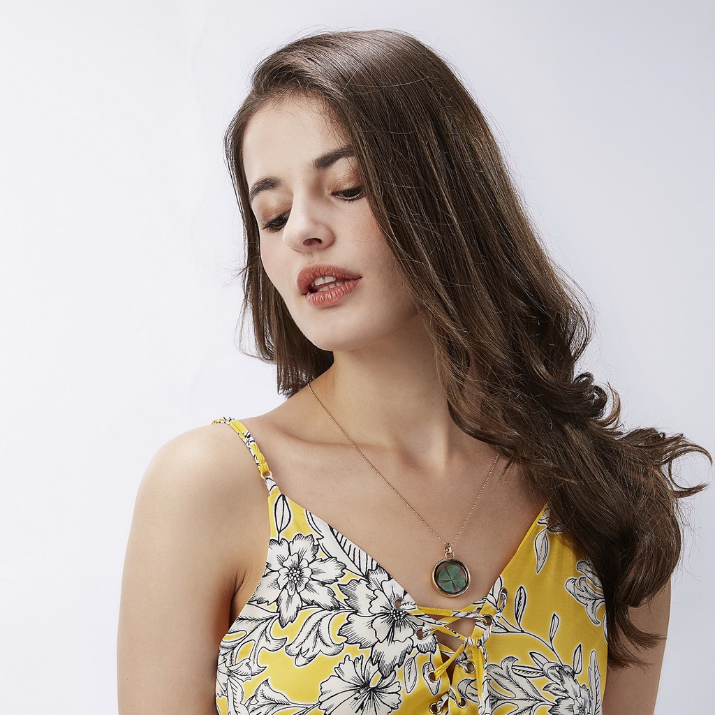 Vòng cổ RINHOO FRIENDSHIP mặt hình hoa lá nhiều kiểu tùy chọn xinh xắn dành cho nữ