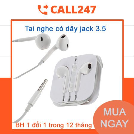 [Tặng 1 Khẩu Trang ] Tai Nghe Có Dây Jack 3.5mm Cho Điện Thoại, Máy Tính Bảng , Tai Nghe Chơi Game