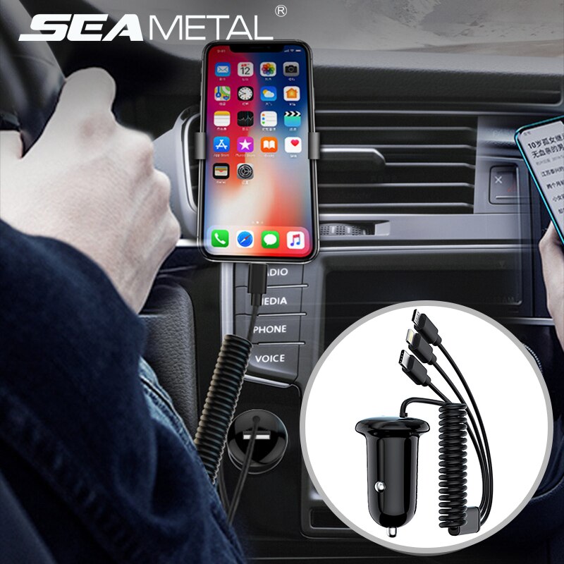 Bộ Sạc O To 12v 3 Trong 1 Sạc Thuốc La Loại C Ios Micro Usb Tự động Sạc Bộ đổi Nguồn Cho G Tại Nước Ngoai