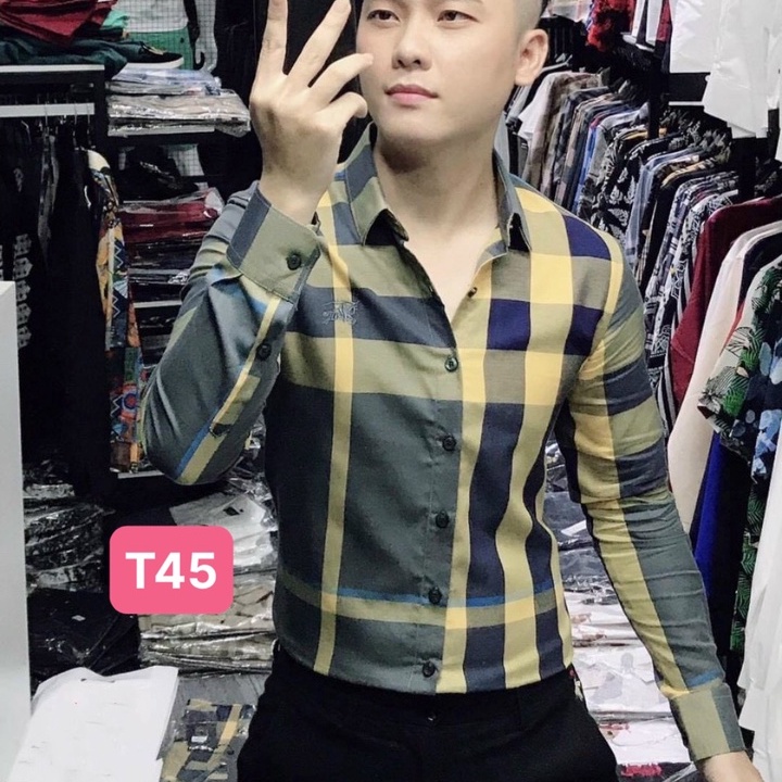 Áo sơ mi nam chất liệu cotton đẹp họa tiêt karo kiểu dáng hàn quốc mới HAVADO003 nhiều mẫu mới
