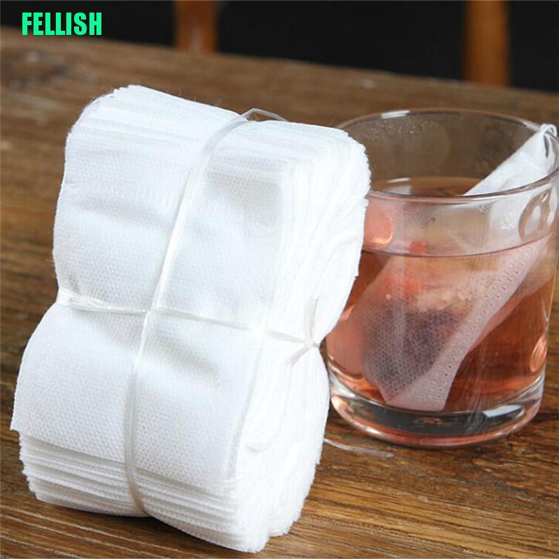 Set 100 túi lọc trà rỗng bằng vải không dệt