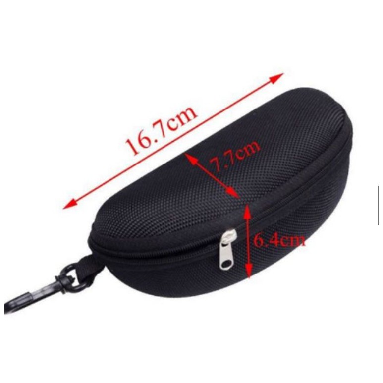 Hộp đựng kính có dây kéo và móc khóa