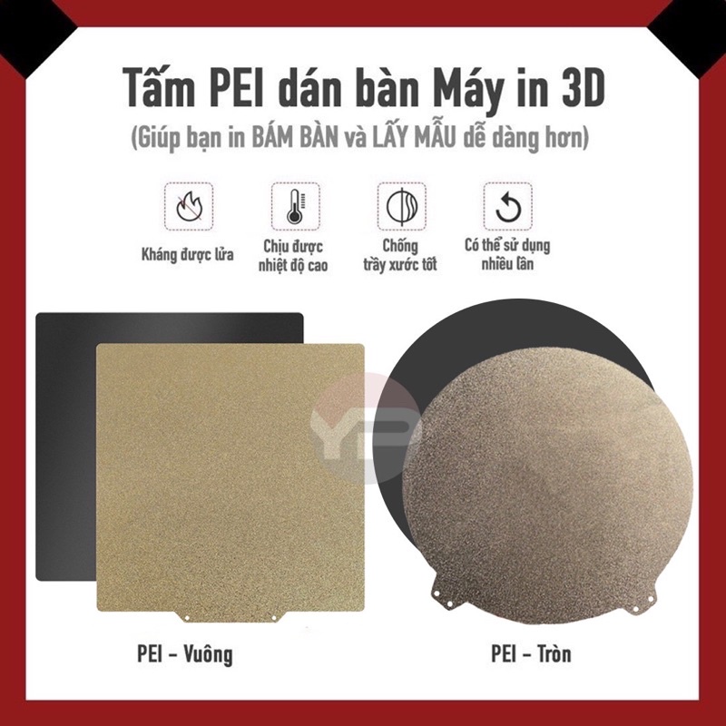 - PEI nam châm dẻo dán bàn nhiệt Máy in 3D