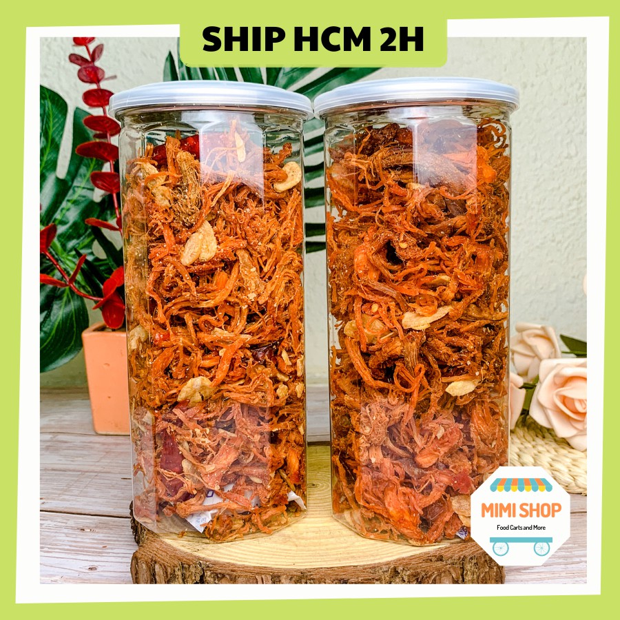 Khô Heo Cháy Tỏi hũ 300G - MIMI SHOP | Khô heo thật - đậm vị | Khô thịt - khô bò, khô cá, khô mực