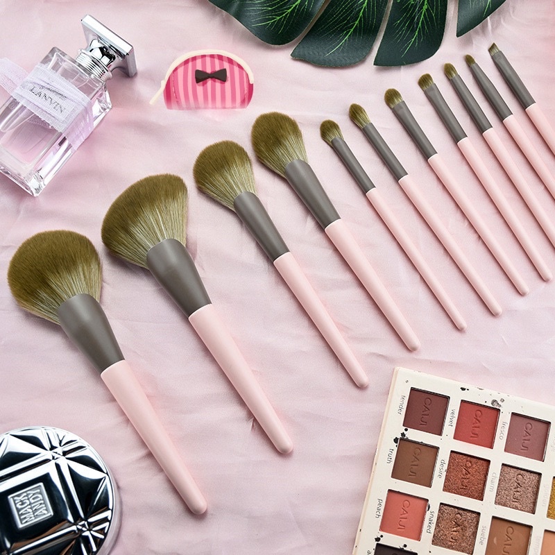 Bộ cọ trang điểm 11 cây màu hồng makeup chuyên nghiệp