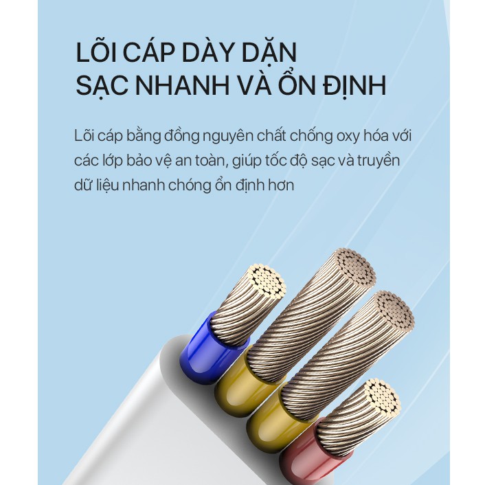 Cáp Sạc Lightning/Micro/Type-C ROBOT - Dài 100CM  RGL100/RGC100/RGM100 Tương Thích Với Các Dòng iOS/Android | BigBuy360 - bigbuy360.vn