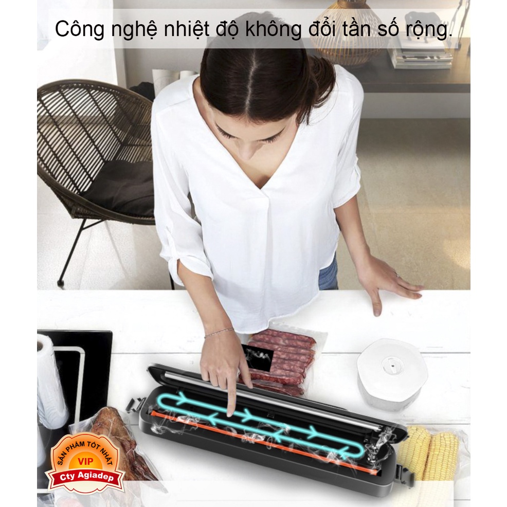 Máy hút chân không Vacuum Sealer công suất lớn kiêm máy ép hàn miệng túi niêm phong bảo quản thực phẩm tươi sống an toàn