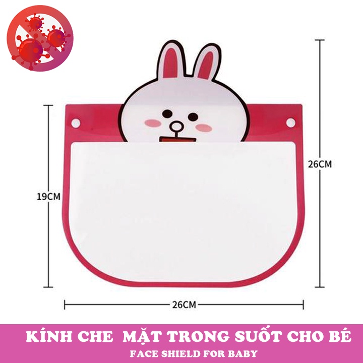 Kính che mặt trong suốt chống giọt bắn cho bé