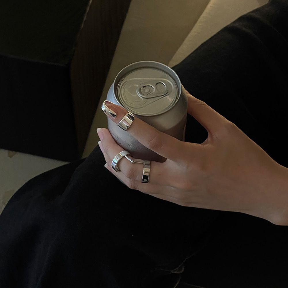 Nhẫn đeo ngón tay phong cách hình học thời trang ấn tượng