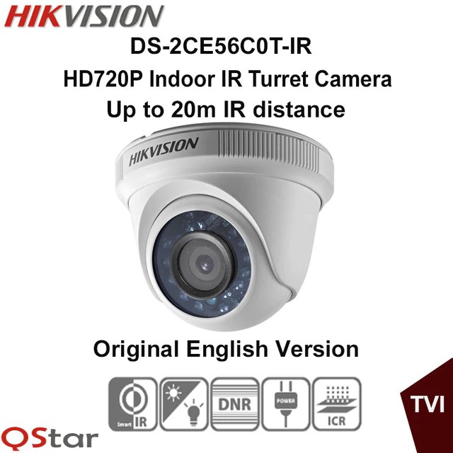 Camera quan sát Hikvision DS-2CE56C0T-IR (HD-TVI 1M) (Vỏ thép)